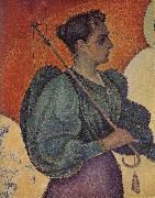 Paul Signac The fem hold gingham oil